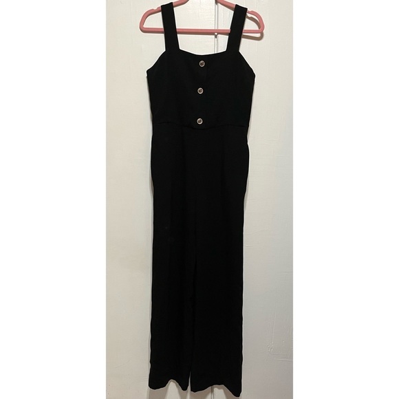 Maje Pampi Crepe Logo Button Overall Jumpsuit, EU Size 40 - Picture 6 of 16